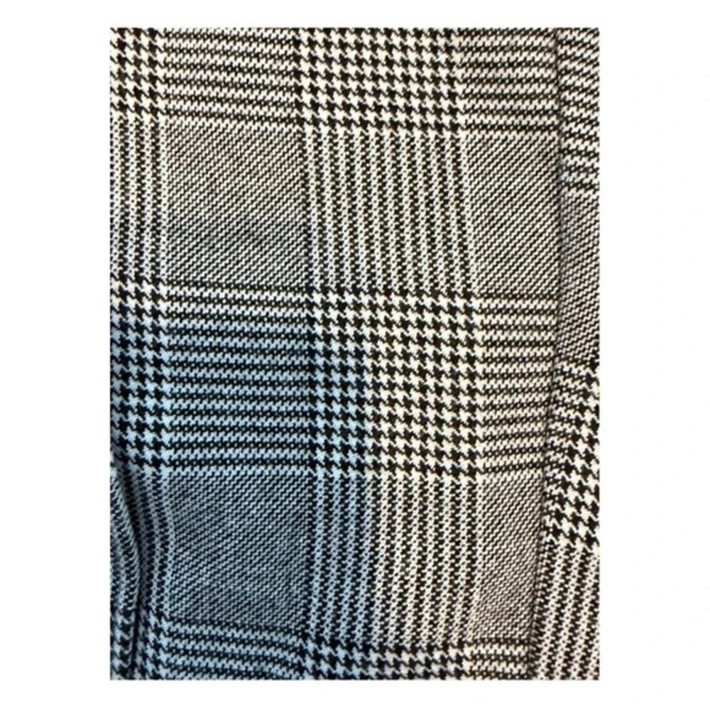 Romeo &‎ Juliet Couture Houndstooth Print Pants Black White Plaid Stretch Knit M